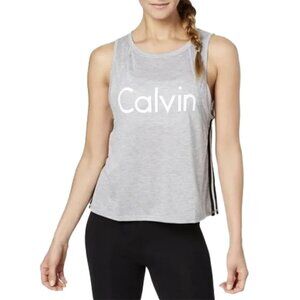 🆕 CALVIN KLEIN Women's Performance Open Back Cropped Training Tank Top size M